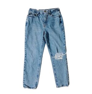 Good American Jeans Straight Crop Distressed Ripped Women's Size 2/26 NWOT